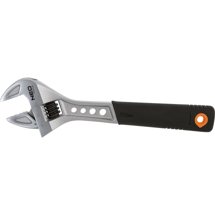 Neo Adjustable Wrench 200mm Rubber Handle