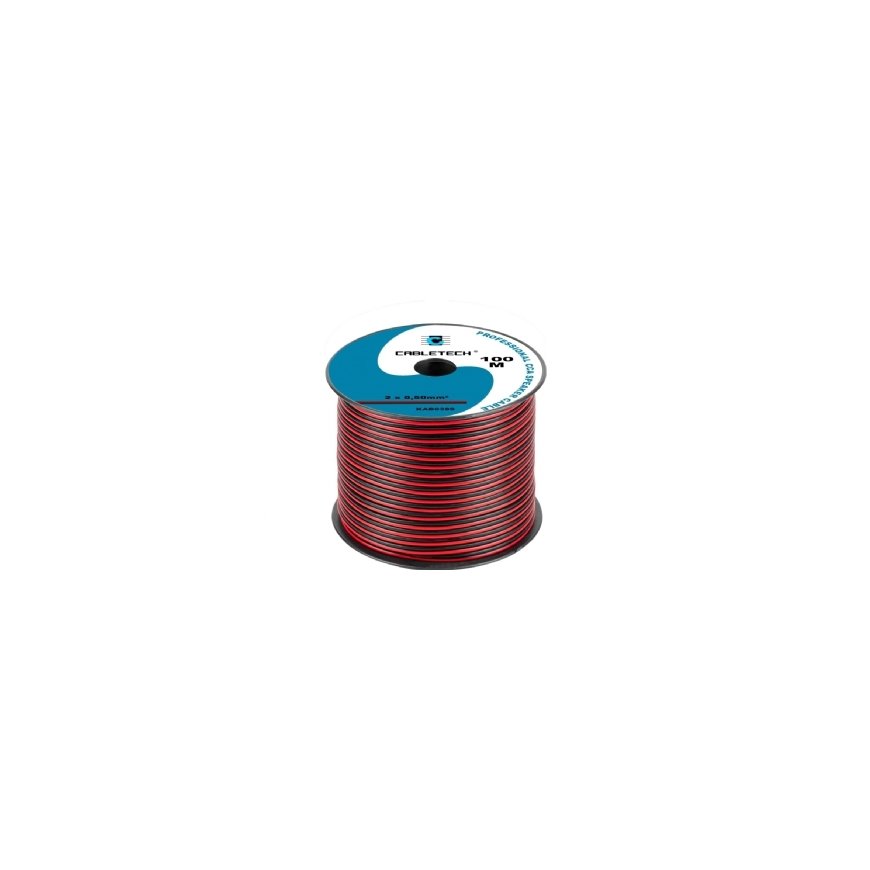 Cabletech CCA speaker cable 0.50mm black and red – 3