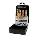 19-piece drill set RUKO Terrax HSS-G TiN 19-piece drill set RUKO Terrax HSS-G TiN
