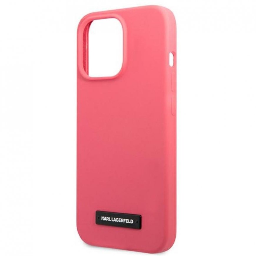 Dėklas Karl Lagerfeld KLHCP13LSLMP1PI iPhone 13 Pro/13 6,1 colio hardcase fuksja/fuksijos silikono plokštelė – 3