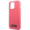 Dėklas Karl Lagerfeld KLHCP13LSLMP1PI iPhone 13 Pro/13 6,1 colio hardcase fuksja/fuksijos silikono plokštelė