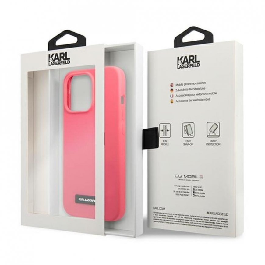Case Karl Lagerfeld KLHCP13LSLMP1PI iPhone 13 Pro/13 6.1 inch hardcase fuchsia/fuchsia silicone plate – 5