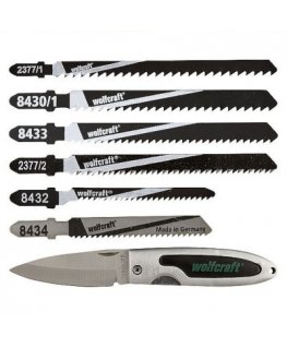 Wolfcraft knife with 70 mm straight blade blade, folding, Wolfcraft