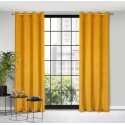 Eurofirany ELIZA Soft velvet night curtain with small pattern, 140X250 cm, loops / rings, color: mustard Eurofirany ELIZA Soft velvet night curtain with small pattern, 140X250 cm, loops / rings, color: mustard