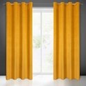 Eurofirany ELIZA Soft velvet night curtain with small pattern, 140X250 cm, loops / rings, color: mustard Eurofirany ELIZA Soft velvet night curtain with small pattern, 140X250 cm, loops / rings, color: mustard