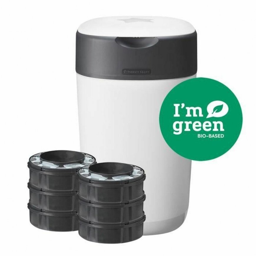 TOMMEE TIPPEE SANGENIC TWIST AND CLICK ADVANCED SAUSKELNIŲ KONTEINERIO IR 6 VNT. KASEČIŲ RINKINYS, Baltas – 4