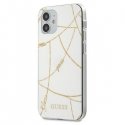 Guess GUHCP12SPCUCHWH iPhone 12 mini 5.4 inch White Hard Case Gold Chain Collection Guess GUHCP12SPCUCHWH iPhone 12 mini 5.4 inch White Hard Case Gold Chain Collection