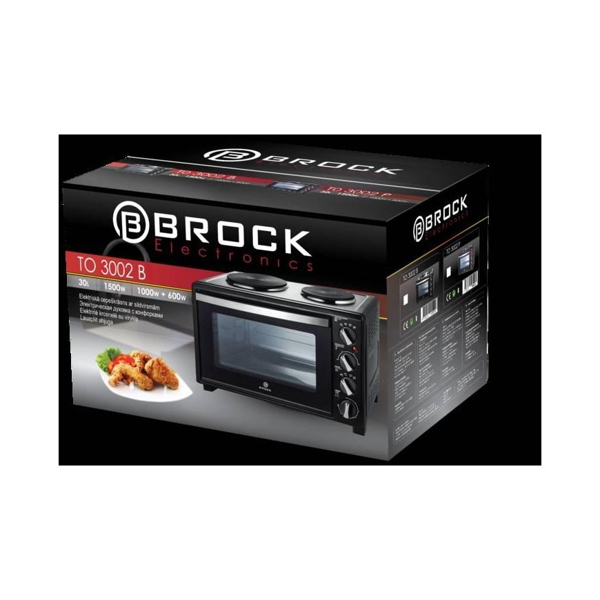 Elektrinė krosnelė Brock Electronics TO 3002 B Orkaité su virykle TO 3002 B – 2