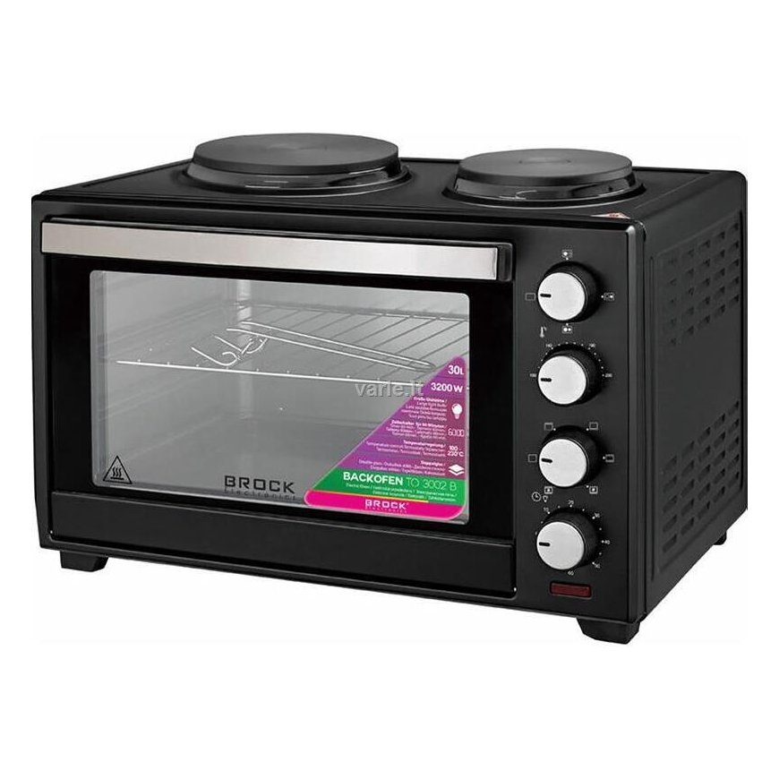 Elektrinė krosnelė Brock Electronics TO 3002 B Orkaité su virykle TO 3002 B – 7