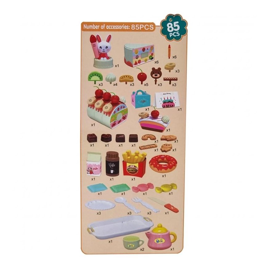 WOOPIE Cukiernia Tort Urodzinowy do Krojenia + Kitkinys do Herbaty 85 e. – 4