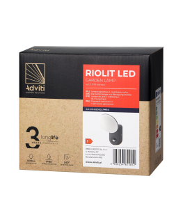 Orno RIOLIT LED 15W, sodo šviestuvas su judesio jutikliu, 1100lm, IP65, 4000K, pilkas