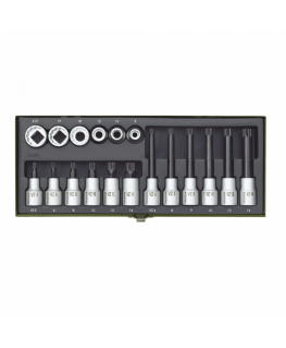 Set of heads for XZN toothed screws PROXXON, 18 pieces