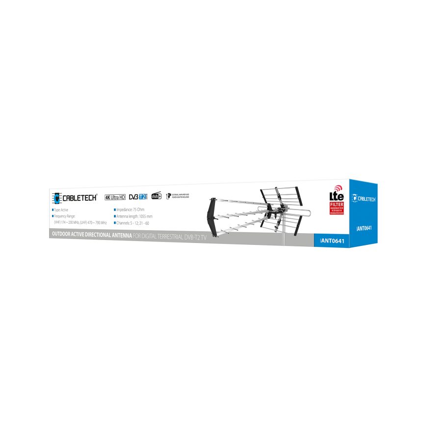 Active directional antenna for digital terrestrial TV DVB-T2 Cabletech – 3
