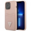 Case Guess GUHCP13LPSATPP iPhone 13 Pro / 13 6.1 inch Pink / Rose Hard SaffianoTriangle Logo Card Slot Case Guess GUHCP13LPSATPP iPhone 13 Pro / 13 6.1 inch Pink / Rose Hard SaffianoTriangle Logo Card Slot