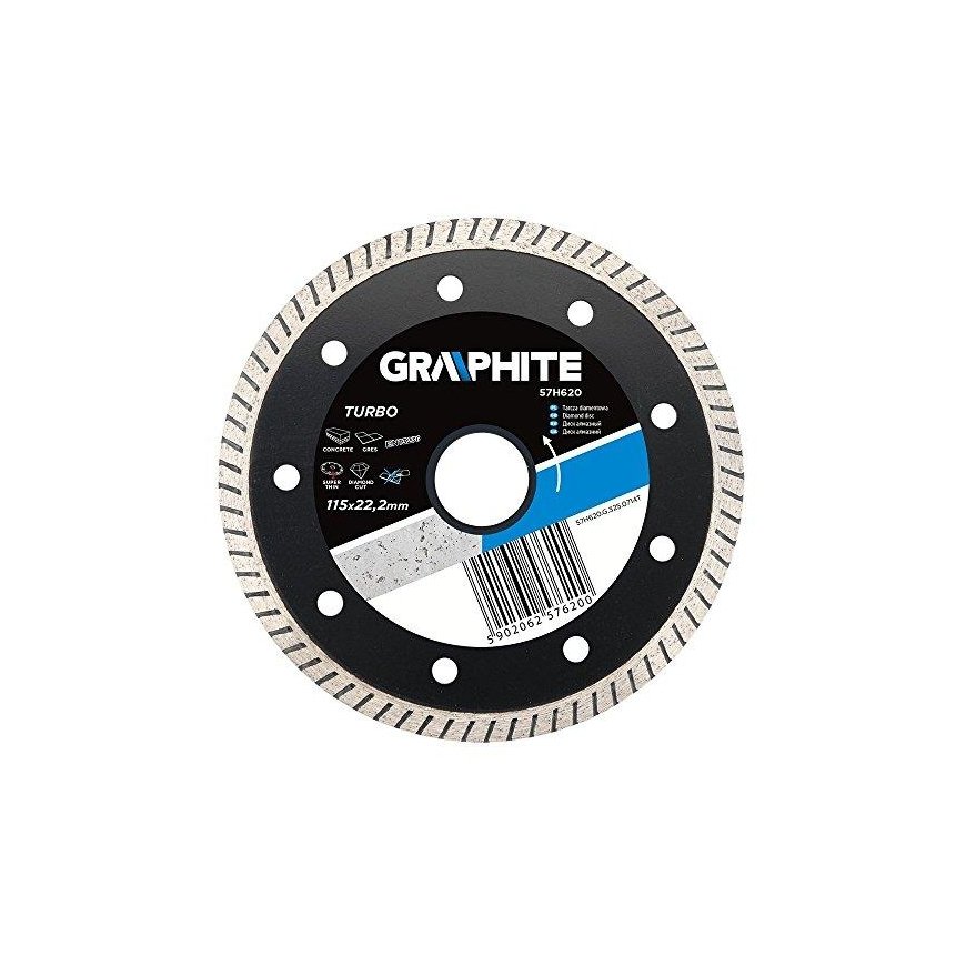 Graphite Grafitinis deimantinis diskas 115x22,2 mm turbo itin plonas - 57H620 – 2