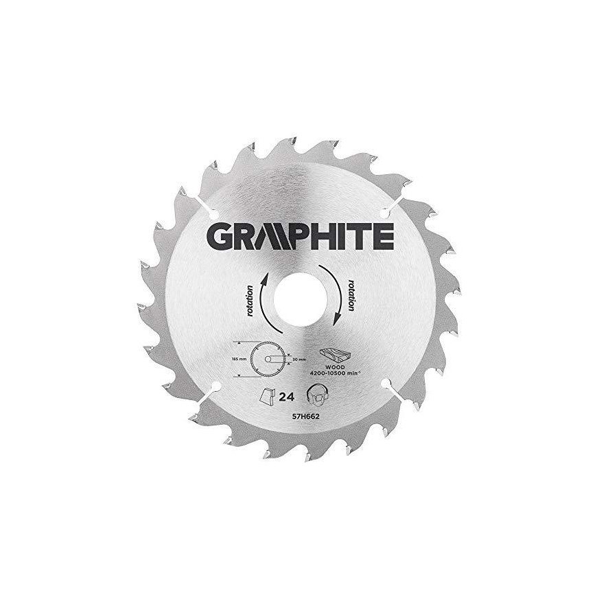 Graphite Graphite circular saw blade 185x30 mm, 24 teeth - 57H662 – 2