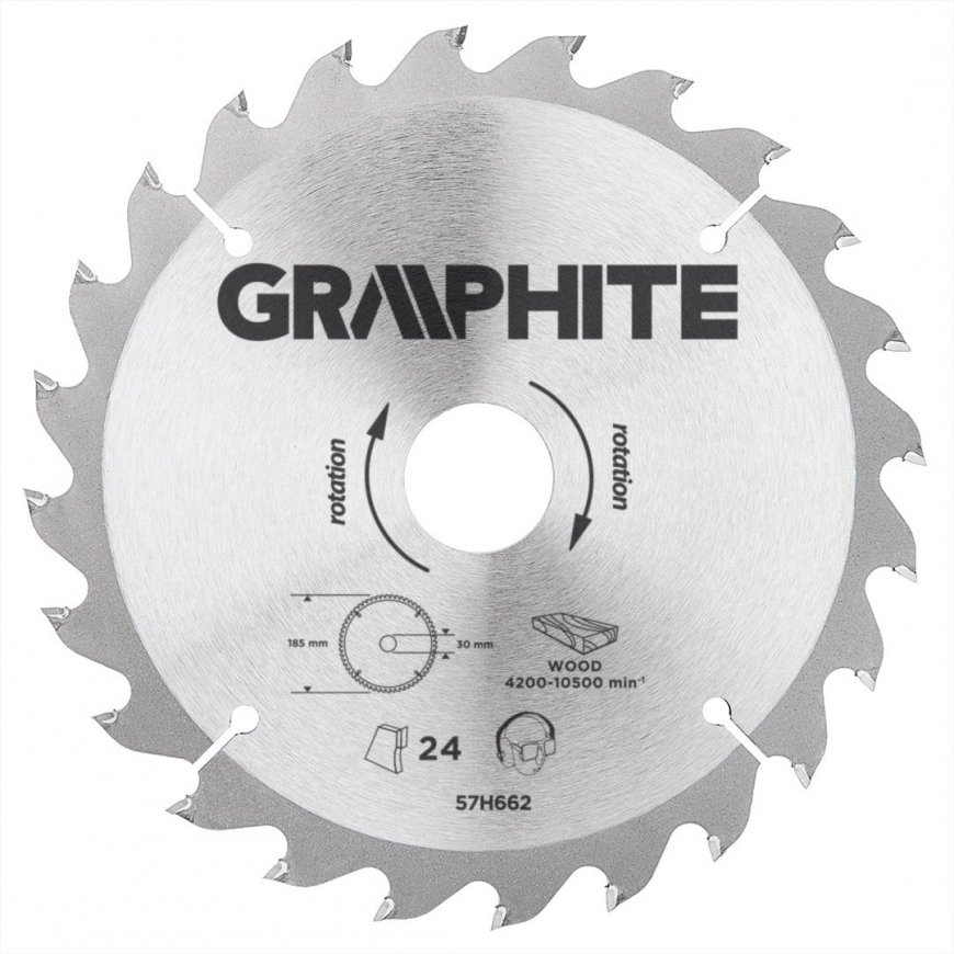 Graphite Graphite circular saw blade 185x30 mm, 24 teeth - 57H662 – 3