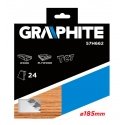 Graphite Grafitinis diskinio pjūklo diskas 185x30 mm, 24 dantys - 57H662 Graphite Grafitinis diskinio pjūklo diskas 185x30 mm, 24 dantys - 57H662