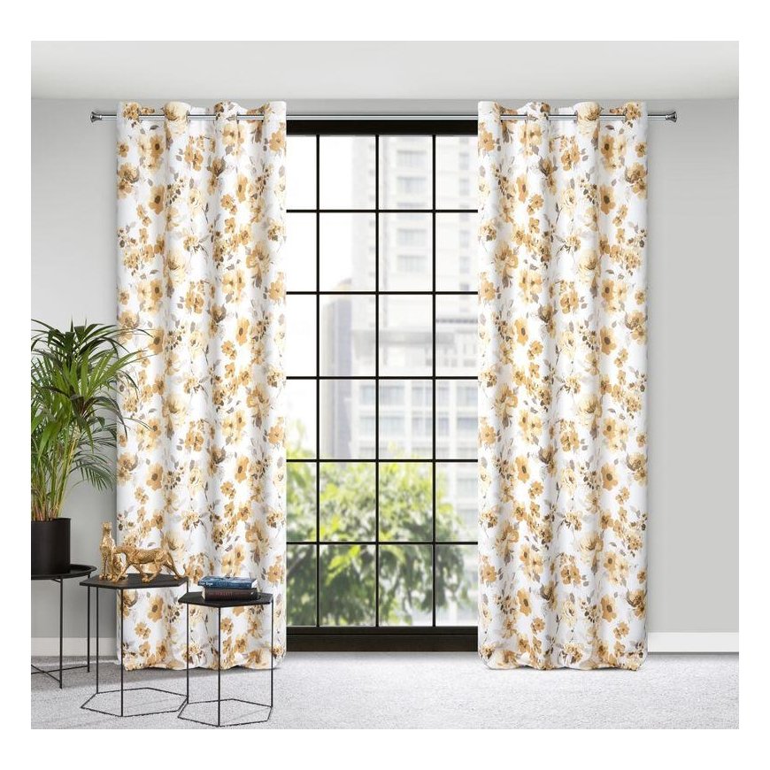 Eurofirany ZAS / CAREN / B + BEIGE 140X250 TRANS
