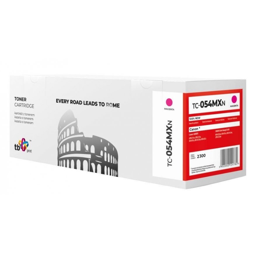 Suderinama TB Print Magenta dažų kasetė CRG-054H (TC-054MXN) – 2
