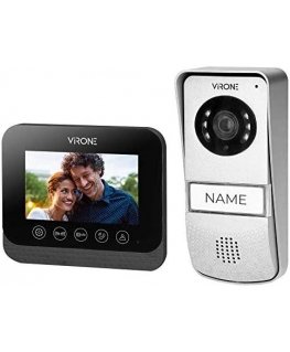 Orno Laisvų rankų vaizdo domofono rinkinys, spalvotas, 4,3 colio LCD, su proximity tag skaitytuvu, juodas, ENIF RFID