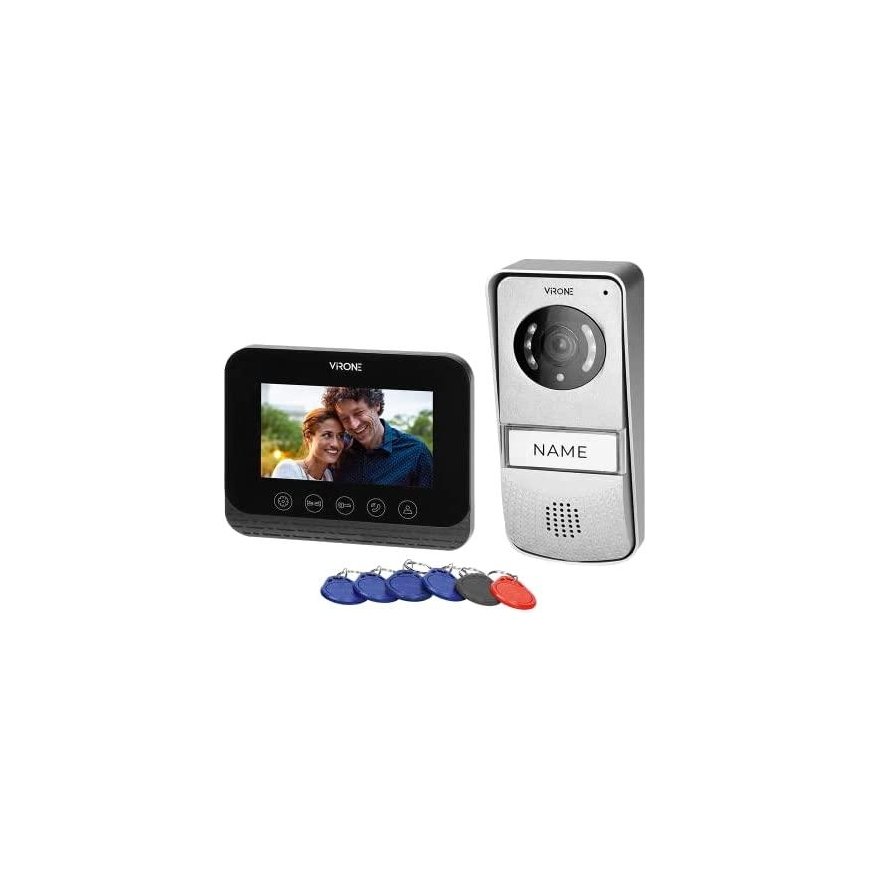 Orno Laisvų rankų vaizdo domofono rinkinys, spalvotas, 4,3 colio LCD, su proximity tag skaitytuvu, j – 3