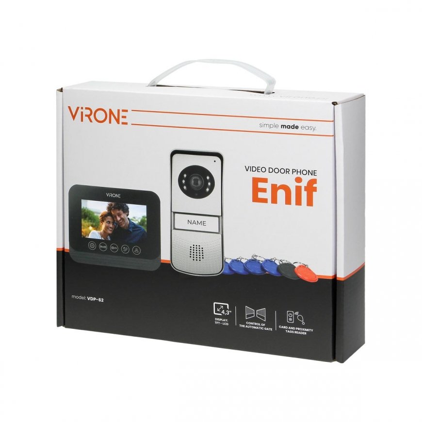 Orno Laisvų rankų vaizdo domofono rinkinys, spalvotas, 4,3 colio LCD, su proximity tag skaitytuvu, j – 9
