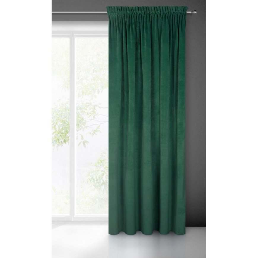 Naktinė užuolaida iš minkšto aksomo Eurofirany DIVA LINE RIA 140X270 cm, juosta/ tunelis/ kabliukai, – 2