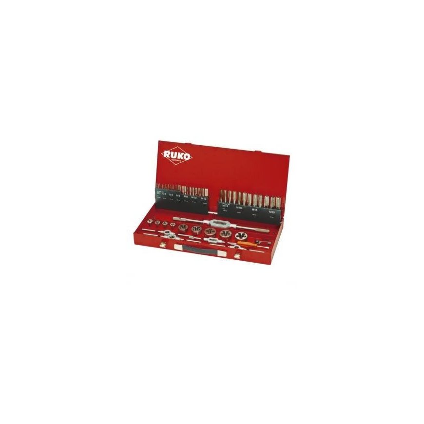 Set of taps and taps RUKO HSS M3-M20, 54 pieces