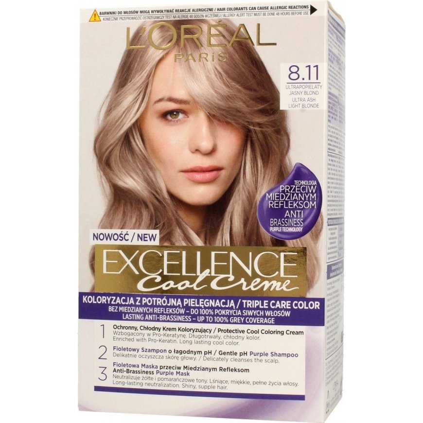 L&39Oreal Professionnel Loreal Excellence Cool Creme coloring cream 8.11 Ultra Ashen Light Blond 1op.