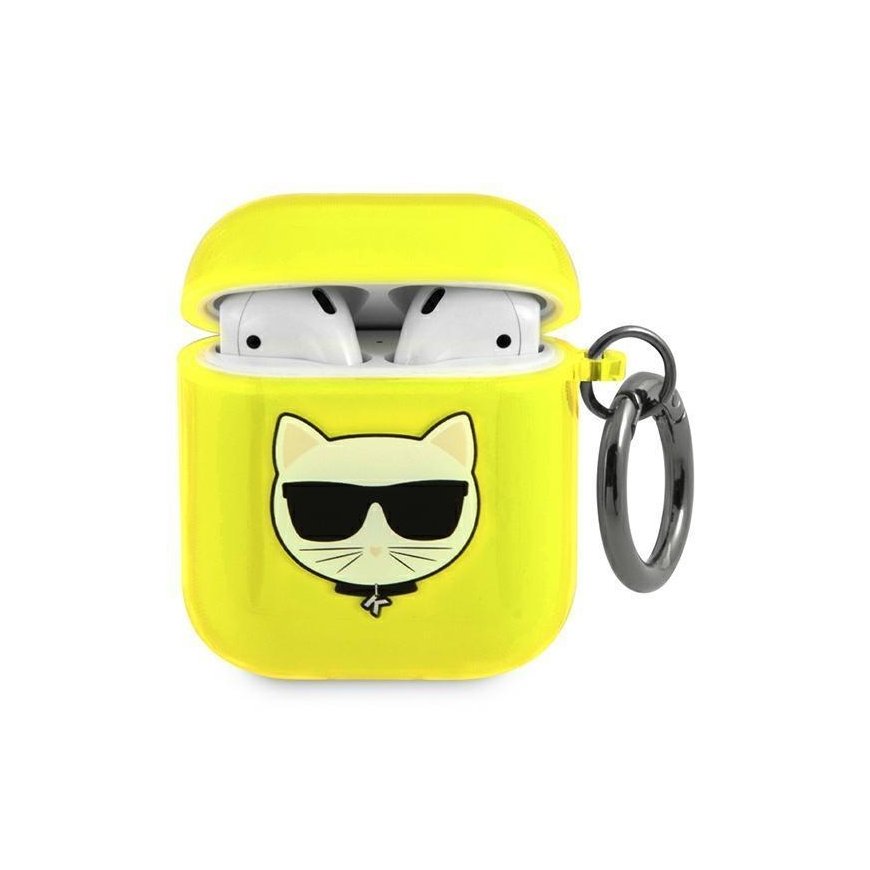 Karl Lagerfeld KLA2UCHFY AirPods Cover Yellow/Yellow Choupette – 2