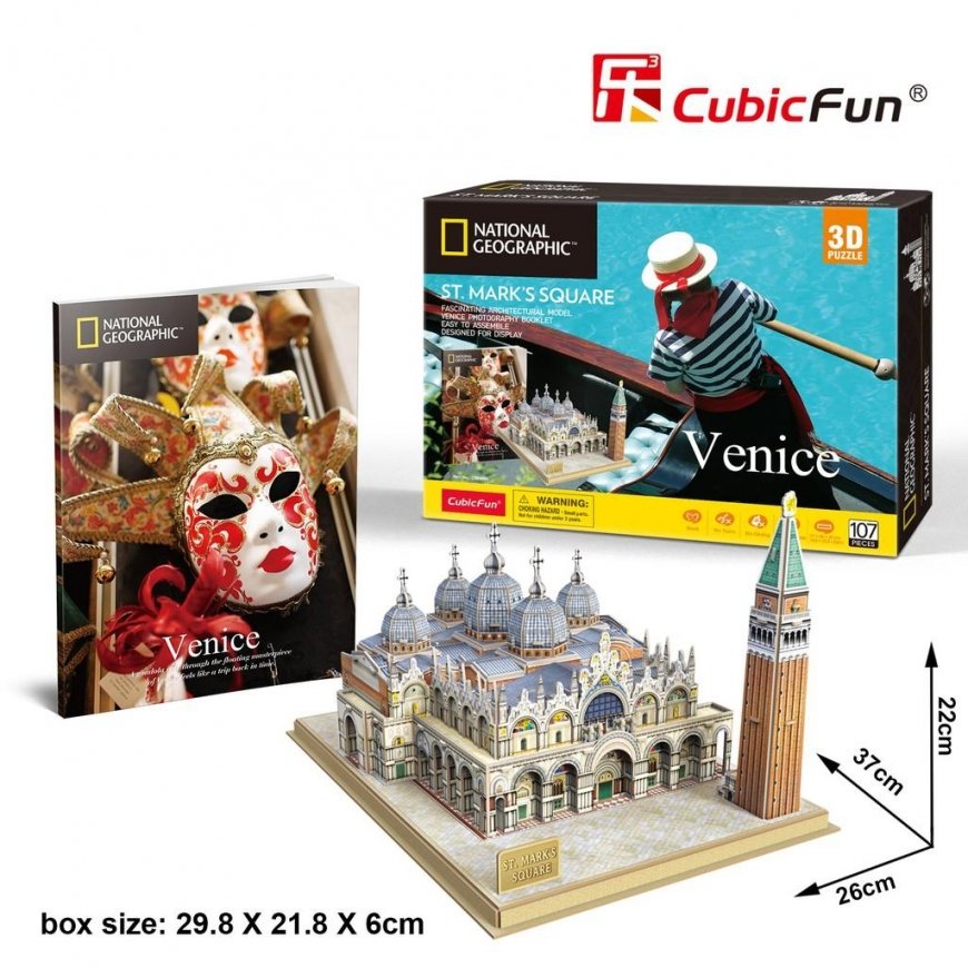 Marko CUBIC FUN CUBICFUN 3D dėlionė „Šv. Morkaus aikštė“ – 3