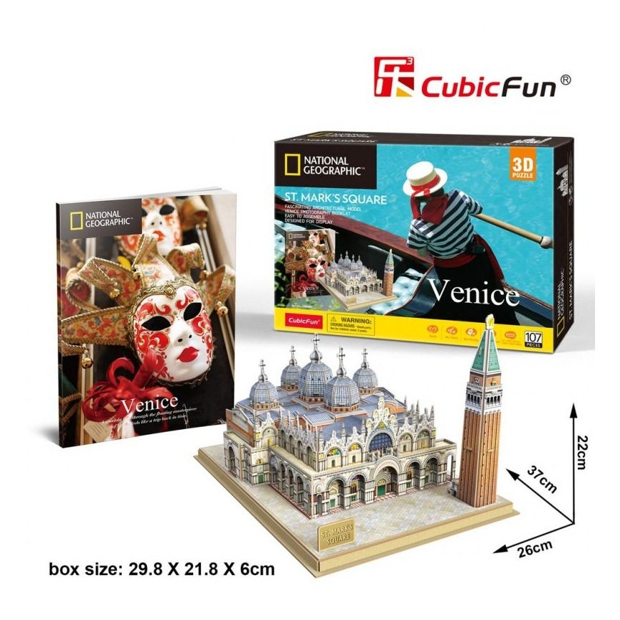 Marko CUBIC FUN CUBICFUN 3D dėlionė „Šv. Morkaus aikštė“ – 5
