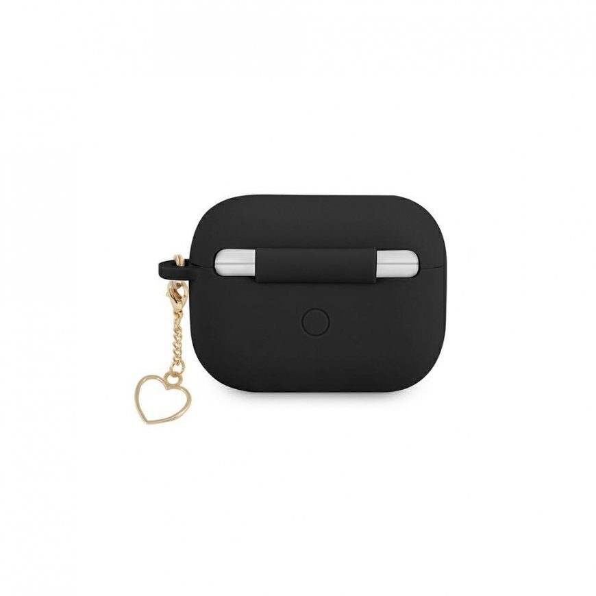 Guess GUAPLSCHSK AirPods Pro cover black/black Silicone Charm Heart Collection – 4