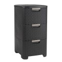 Curver Style Dark Brown 3 Drawer Bookcase Curver Style Dark Brown 3 Drawer Bookcase