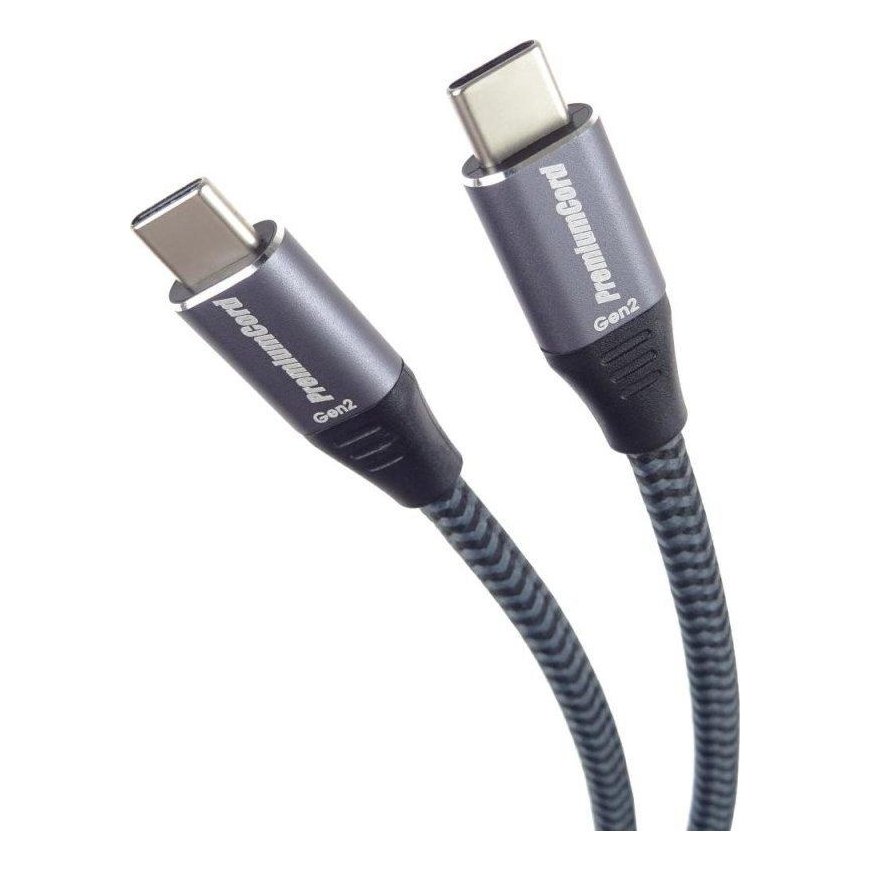 USB PremiumCord USB-C - USB-C 0.5 m black gray (ku31cr05)