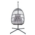 Piekaramais ðûpuïkrçsls YOYO ar spilvenu 100x95/110xH196cm, statîvs: tçrauda truba, sçdvieta: plastikâta pinums, pelçks Piekaramais ðûpuïkrçsls YOYO ar spilvenu 100x95/110xH196cm, statîvs: tçrauda truba, sçdvieta: plastikâta pinums, pelçks