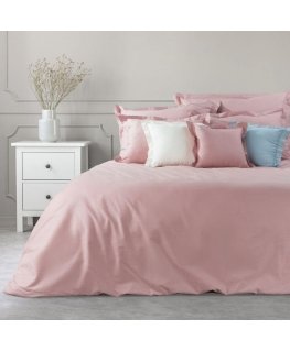 Eurofirany NOVA COLOR POS/NOVAC/PU/PO Cotton duvet cover with satin gloss, 220X200 cm, color: powder
