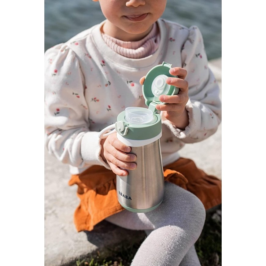 BEABA METALINĖ GERTUVĖ NUO 18 MĖN.,350 ML, SAGE Žalias – 3