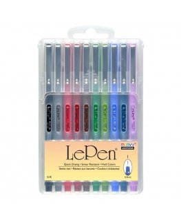 Marvy Uchida MARVY stylish pens with a thin tip "Le Pen" Dark, 10 pcs.