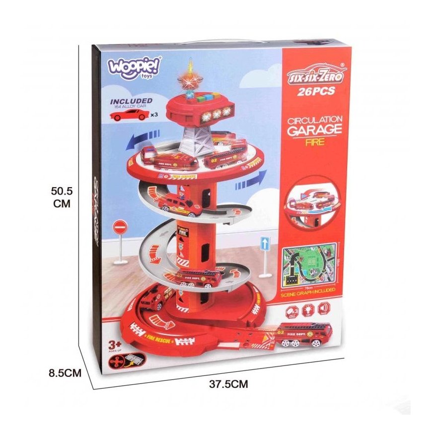 WOOPIE Tor Spirala Garaż for Samochodzików 3 pcs. – 4