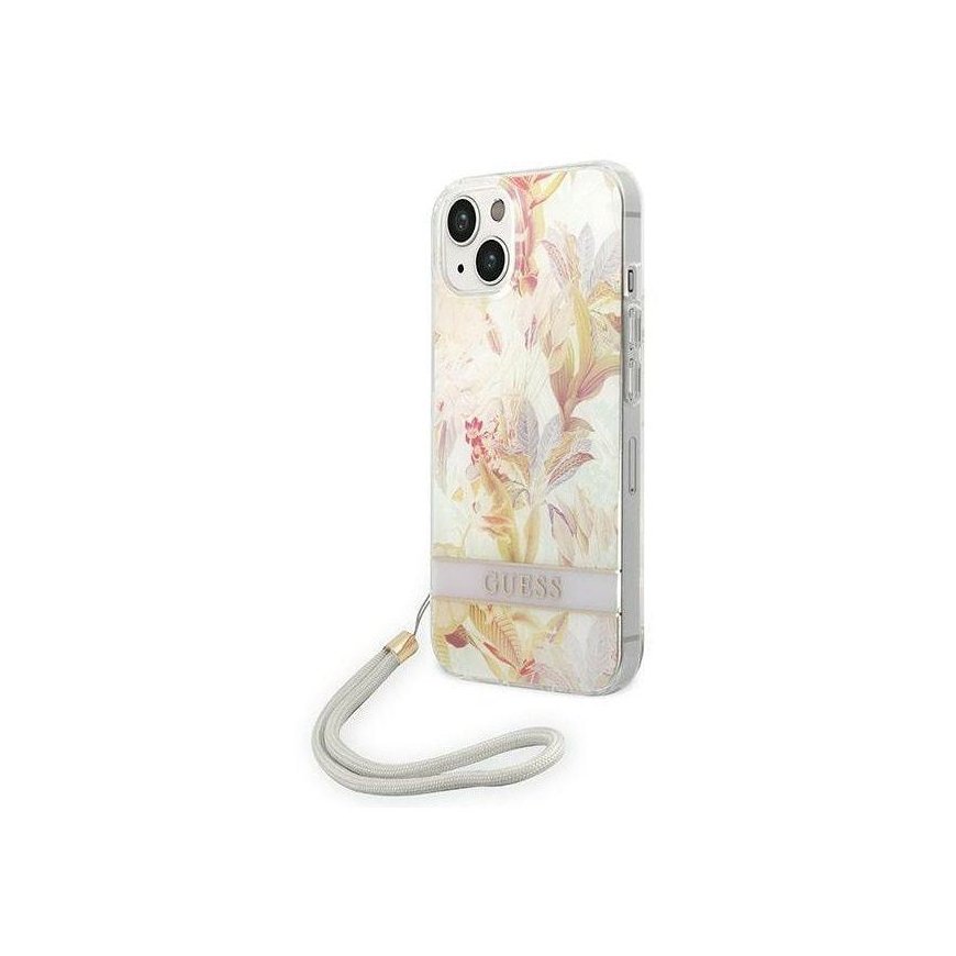 GUESS Hardcase Flower Strap GUOHCP14MHFLSU Back Cover, Apple – 7