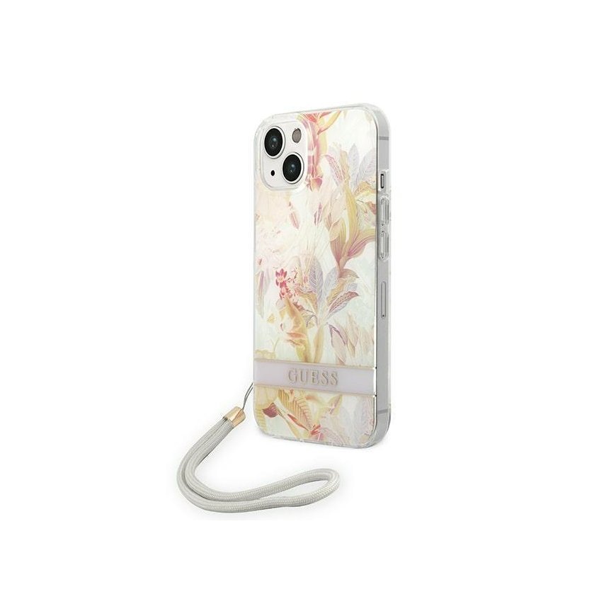 GUESS Hardcase Flower Strap GUOHCP14MHFLSU Back Cover, Apple – 10