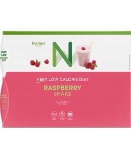 Nutrilett VLCD Raspberry Shake -ateriankorvikepirtelö, 35 g, 20-PACK