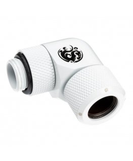 Bitspower Bitspower Advanced Multi-Link Adapter connector 90 ° G1/4 Customs HP to 12 mm AD Hardtube, white