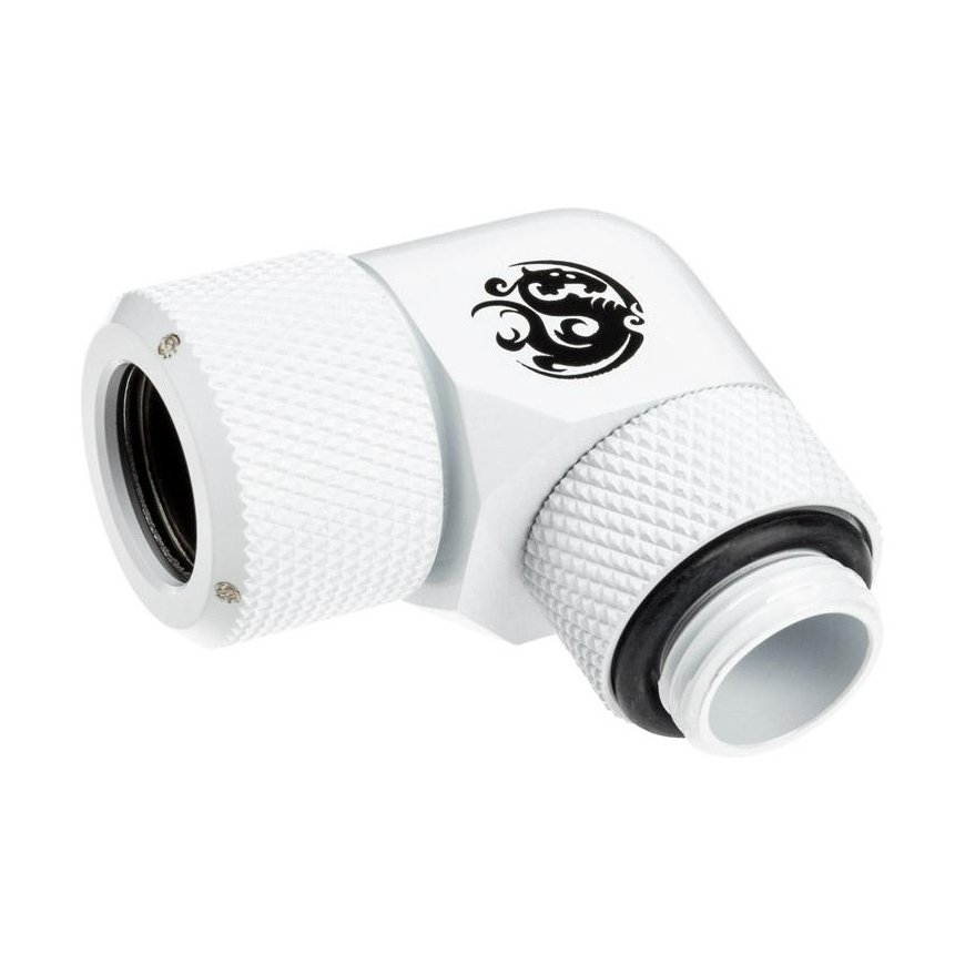 Bitspower Bitspower Advanced Multi-Link Adapteris jungtis 90 ° G1/4 Muitinės AG iki 12 mm AD Hardtube, balta – 2