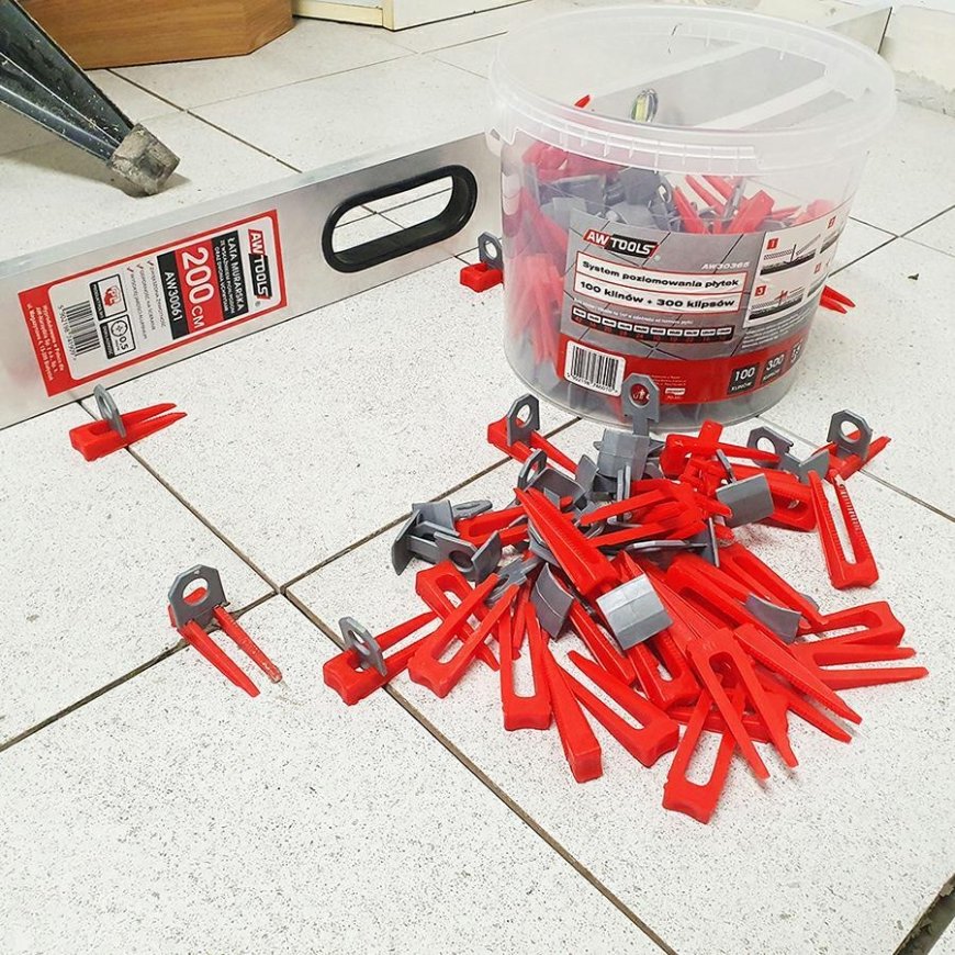 AW-Tools AWTOOLS TILE LEVELING SYSTEM STANDARD 1.5mm - 7-15mm - CLIP 400 pcs.