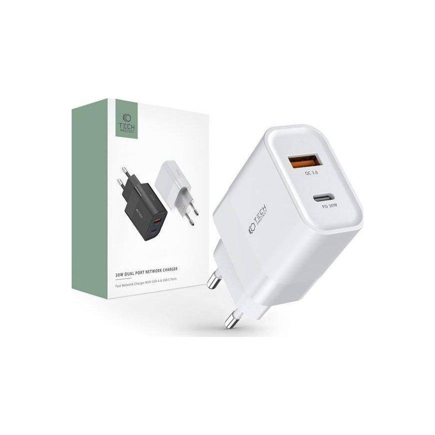 Tech-Protect 1 x USB-A 1 x USB-C 3 A įkroviklis (9589046926792)