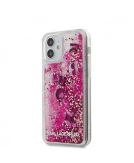 Karl Lagerfeld Karlas Lagerfeldas KLHCP12SROPI „iPhone“ 12 mini 5,4 colių rožinė/rožinės hardcase kraiko karuliai