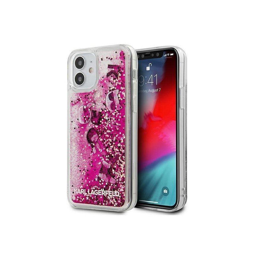 Karl Lagerfeld Karl Lagerfeld KLHCP12SROPI iPhone 12 Mini 5.4 Inch Pink/Pink Hardcase Litter Beads – 2